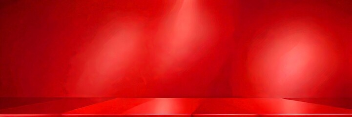 Poster - A red-tinted background with a gradient effect, creating a sense of depth and movement
