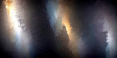 Fototapete - a digital art piece featuring a dark, textured background with a gradient of colors, including shades of black, gray, and yellow
