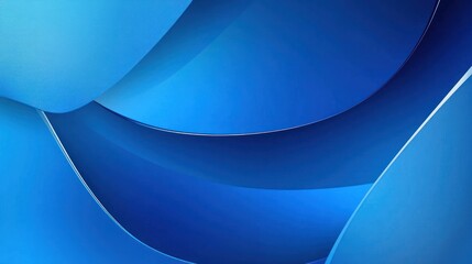 Wall Mural - abstract blue background with curved lines and shapes.