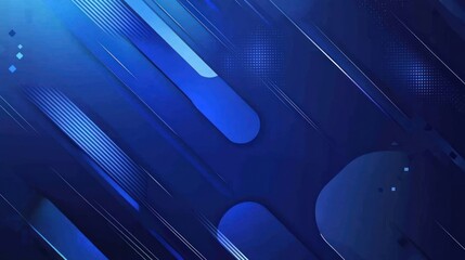 Sticker - abstract geometric background with blue shapes and lines.