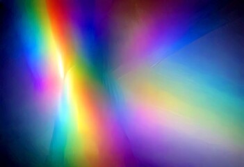 Poster - a vibrant, abstract background with a rainbow-like gradient of colors, including red, orange, yellow, green, blue, and purple The colors are blurred, creating a sense of