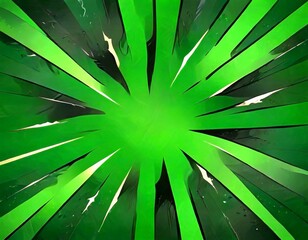 Leinwandbilder - a vibrant abstract composition of intersecting green and black lines, creating a dynamic and energetic visual effect