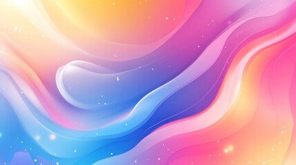 Wall Mural - abstract background with colorful gradient and flowing lines.