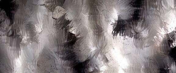 Fototapete - a close-up view textured surface, possibly a glass or a metal object, with a dark, moody color palette