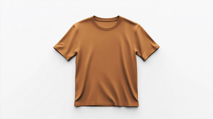 brown t shirt for design presentation mockup or print advertising.