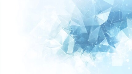 Wall Mural - abstract blue geometric pattern with white background.