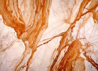Fototapete - a close-up view marble surface with a marble-like pattern of light and dark brown marble-like swirls and lines