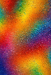 Leinwandbilder - a vibrant abstract painting featuring a colorful, textured surface with a rainbow-like gradient of colors, including red, orange, yellow, green, blue, and purple