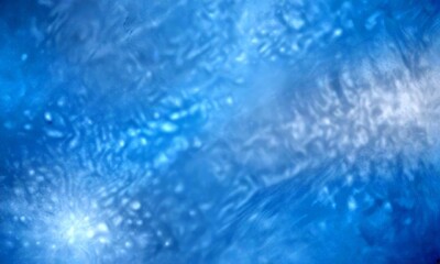 Poster - a blurred, abstract representation of water, with a blue-green hue and a sense of movement and depth
