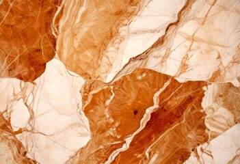 Fototapete - a close-up view marble surface with a textured and irregular pattern of light and dark brown hues, resembling the natural patterns found in marble