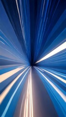 Aufkleber - a dynamic scene of light and motion, with a central point of light surrounded by radiating lines of varying lengths and colors, creating a sense of depth and movement