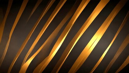 Leinwandbilder - a striking abstract pattern of diagonal lines in varying shades of gold and black, creating a sense of depth and movement