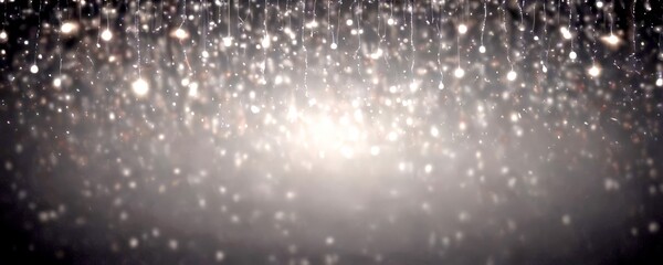 Aufkleber - Glowing particles suspended in a dark, hazy atmosphere create a captivating, ethereal effect