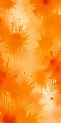 Poster - a vibrant abstract pattern of orange and yellow splashes and splotches, creating a dynamic and energetic visual effect