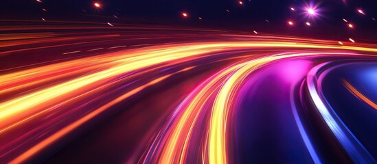 Wall Mural - Abstract Light Trails