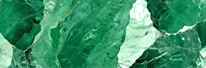 Leinwandbilder - a close-up view marble surface with a greenish-blue hue, featuring a pattern of irregularly shaped white and green marble pieces