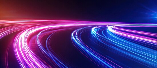 Canvas Print - Abstract Light Trails: A Symphony of Speed and Motion