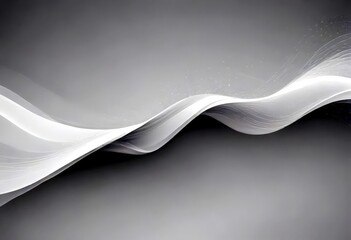 Fototapete - a minimalist design with a gray background and a wave-like pattern in white, creating a sense of movement and fluidity