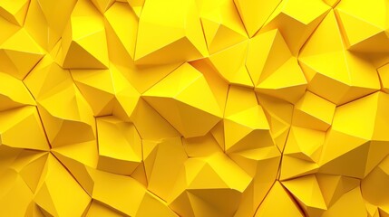 Wall Mural - Abstract yellow geometric background with a 3D effect.