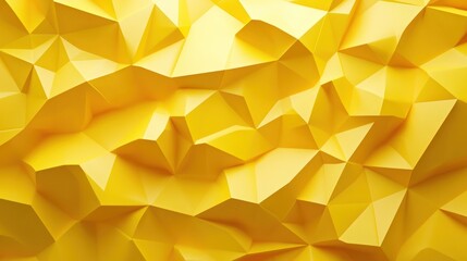 Wall Mural - abstract yellow geometric background with 3d polygonal shapes.