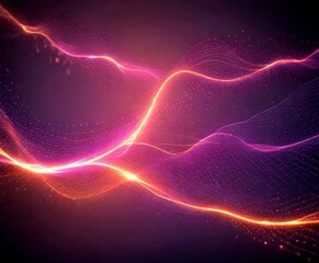 Aufkleber - a digital illustration wave-like pattern with a gradient of colors, transitioning from deep purple to bright orange, and then back to a darker purple