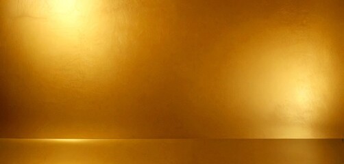 Fototapete - a golden background with a reflective surface at the bottom, creating a warm and inviting atmosphere