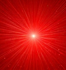 Aufkleber - a vibrant red background with radiating lines and a bright, white light at the center, creating a striking visual effect