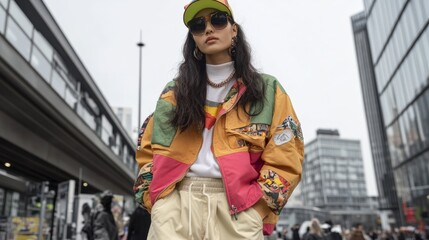 Retro streetwear fashion for gen z: oversized urban style for modern youth culture