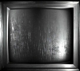 Poster - a dark, textured surface with a black frame around it, creating a stark contrast
