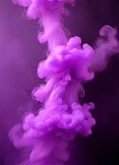 Poster - Purple smoke swirls and dances against a dark background, creating an ethereal and captivating visual effect