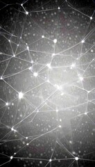 Poster - a dark, abstract background with numerous interconnected lines and dots, creating a sense of depth and complexity The precise arrangement of the dots and