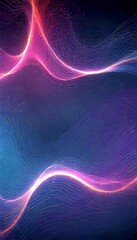 Aufkleber - a digital illustration wave-like pattern with a gradient of colors, transitioning from deep purple to orange and pink, with a subtle shimmering effect