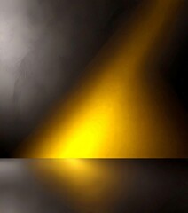 Poster - a dramatic scene with a dark background transitioning into a bright yellow light at the bottom right corner, creating a sense of depth and movement