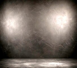 Poster - A dark, empty room with a textured, black-and-white marble wall and a flat, gray floor