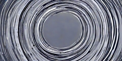 Poster - a circular pattern with a central gray circle and concentric gray lines radiating outwards, creating a sense of depth and movement