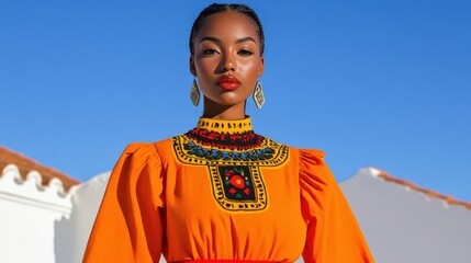 Wall Mural - Eclectic south african fashion: vibrant cultural attire for women