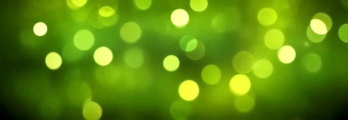 Fototapete - a blurred green background with numerous small, round, white dots scattered throughout, creating a bokeh effect