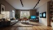 © Daniel - Modern Smart living room interior with innovative technology maintaining connections.