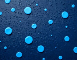 Poster - a close-up view dark blue surface with numerous small blue circles scattered across it, creating a visually striking pattern