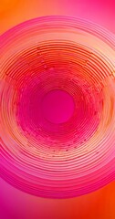 Fototapete - a vibrant abstract composition of concentric circles in various shades of pink and orange, creating a dynamic and visually striking pattern