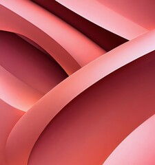 Aufkleber - a close-up view of abstract geometric shapes in shades of pink and red, creating a visually striking and dynamic composition