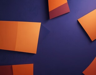 Aufkleber - a collection of overlapping orange and purple geometric shapes, creating a dynamic and abstract composition