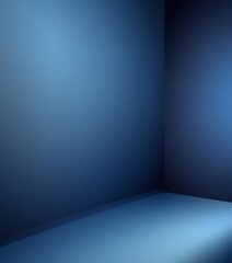 Leinwandbilder - a dark blue room with a light blue floor, creating a minimalist and serene atmosphere