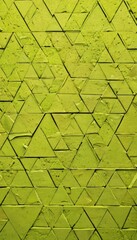 Leinwandbilder - a close-up view textured surface composed of numerous overlapping triangular tiles in a vibrant green color