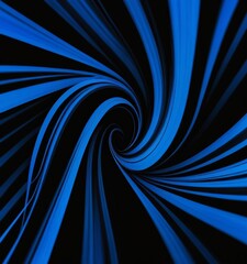 Leinwandbilder - a spiral pattern of blue and black lines, creating a mesmerizing visual effect