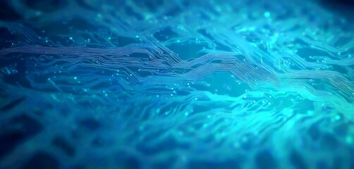 Leinwandbilder - a close-up view circuit board with intricate lines and patterns, creating a sense of depth and complexity