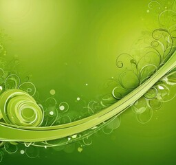 Poster - a vibrant green background with a repeating pattern of green swirls and lines, creating a dynamic and visually appealing design
