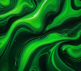 Aufkleber - a swirling pattern of green and black hues, creating a mesmerizing and dynamic visual effect