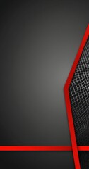 Leinwandbilder - a dark gray background with a red diagonal line running across the bottom, and a black grid-like pattern on the right side