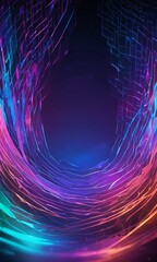 Aufkleber - a digital art piece featuring a complex network of lines and curves, creating a sense of depth and dimensionality. The lines and curves are arranged in a spiral pattern, with